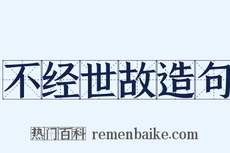 不经世故造句是什么意思的图片
